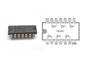 IC 7404 Išsamus vadovas - tiesos lentelė, naudojimas, privalumai ir trūkumai, programos, PINOUTS