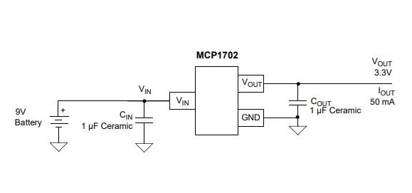 MCP1702 Regulator Circuit